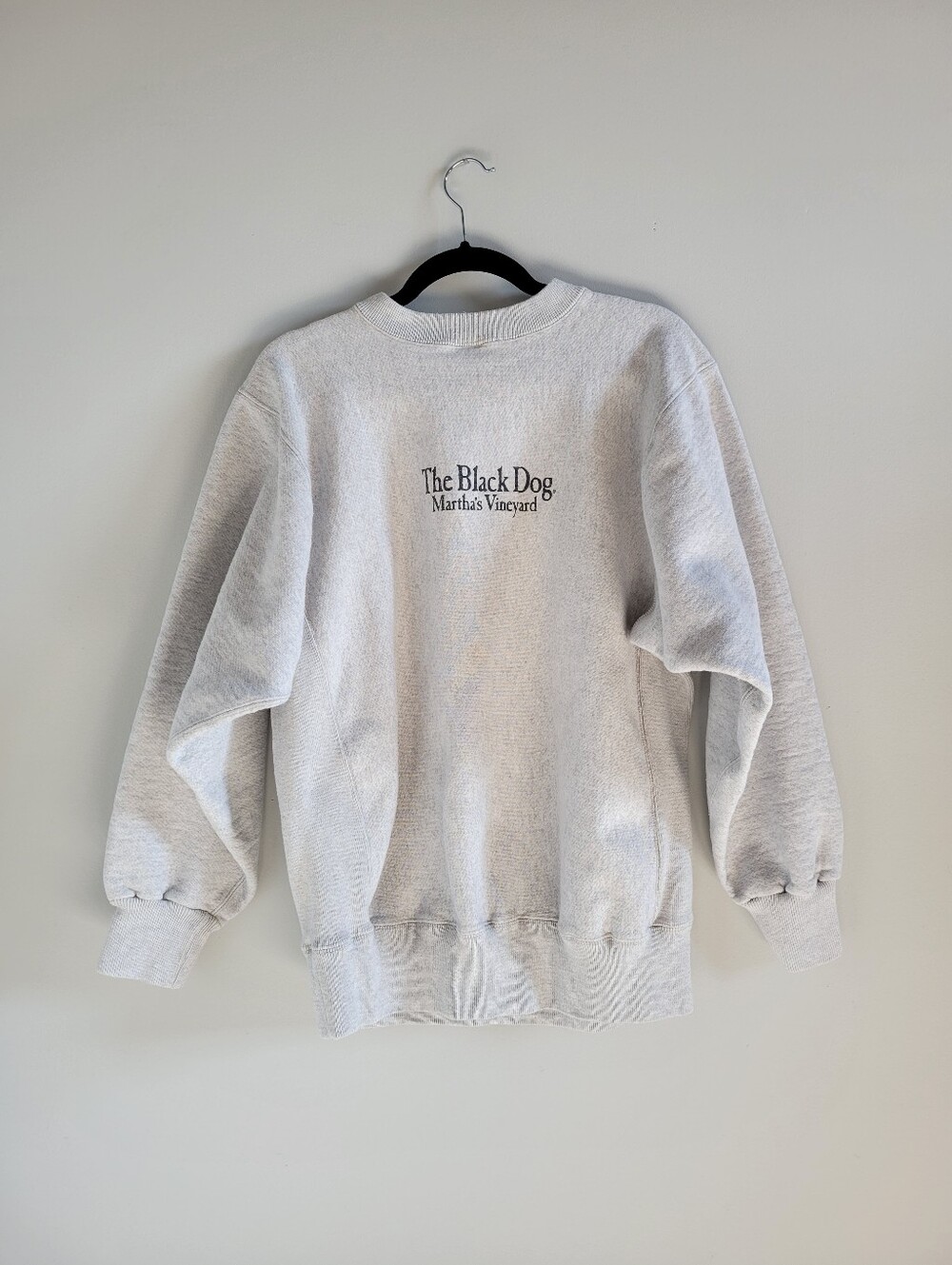 Vtg 90s Kellsport The Black Dog Reverse Weave Crewneck Sweatshirt Grey Medium - Picture 7 of 16